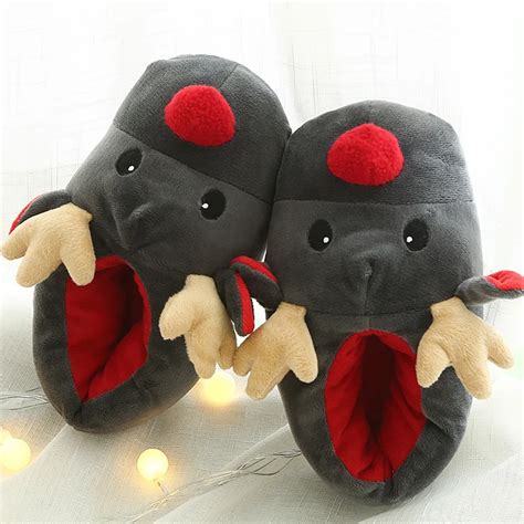 Animal slippers women plush designer soft Christmas slippers for home funny non slip warm winter ...