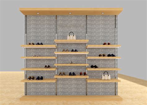 Casual Shoe Shop Display Stands , Modern Footwear Display Shelves For ...