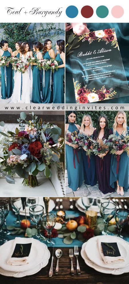 6 Popular Dark Teal Wedding Ideas for Fall Brides | Teal wedding, Teal ...