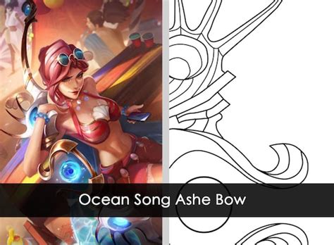 Ocean Song Ashe Bow TEMPLATE league of Legends - Etsy