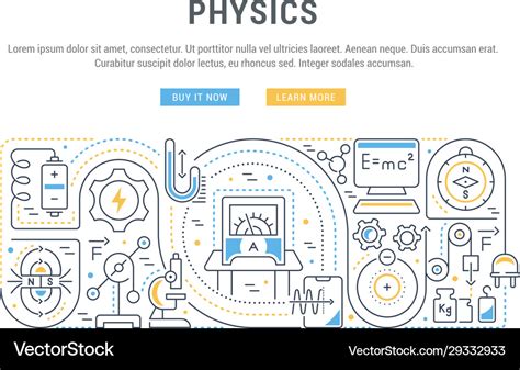 Banner physics Royalty Free Vector Image - VectorStock