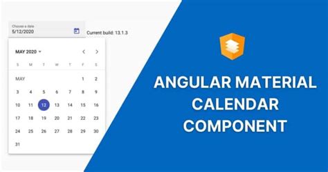 Calendar Component in Angular Material — onthecode