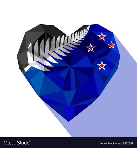 Flag of new zealand silver fern Royalty Free Vector Image