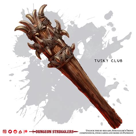 New item! Tusky Club | Weapon (club) - {Dungeon Strugglers} : r/DnDHomebrew