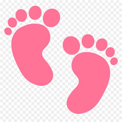 Baby Feet Pink Png , Png Download - Pink Baby Footprints Clipart, Transparent Png - vhv