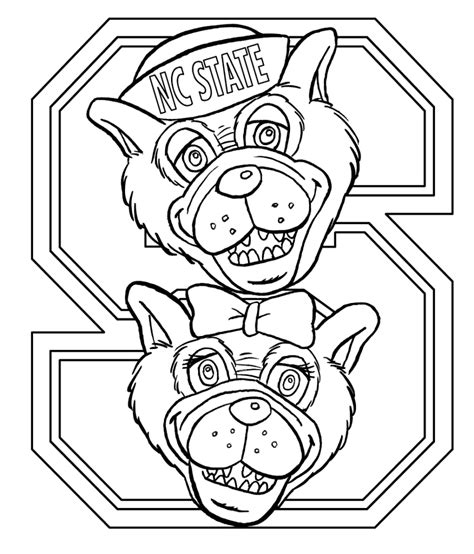 Nc State Coloring Page Coloring Pages