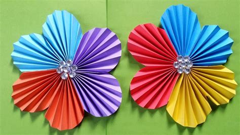 How To Make a Flower With Colour Paper Easy & Simple !!!! Easy Paper ...