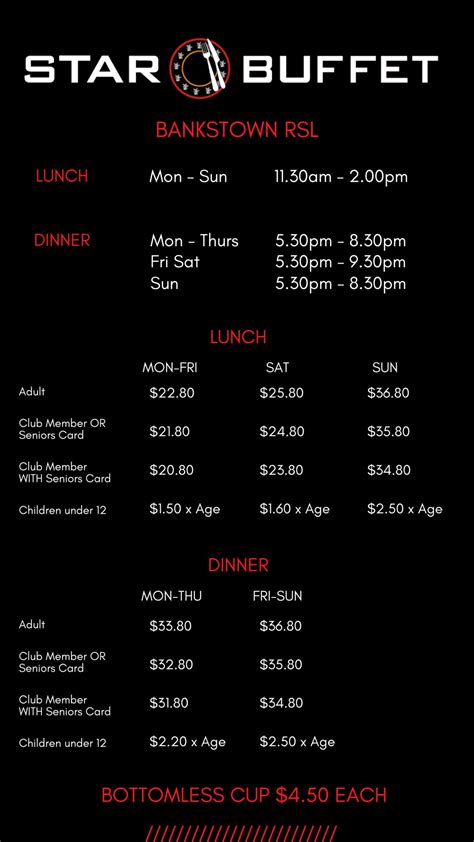 STAR BUFFET – Bankstown RSL