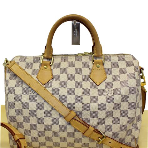 Louis Vuitton Damier Azur Speedy 30 Bandouliere Strap | semashow.com