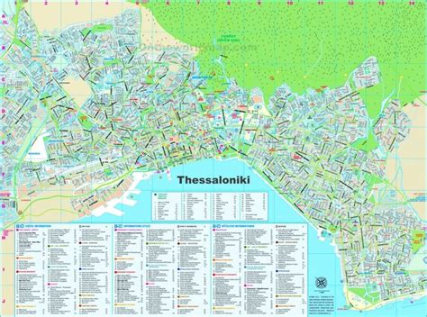 Thessaloniki tourist map | Tourist map, Thessaloniki, Map