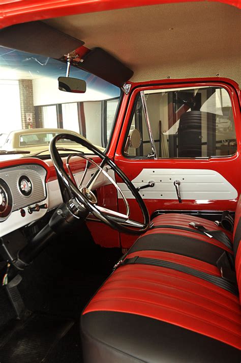 Restored Interior of a 1964 Ford Step Side F-100 | Truck interior ...