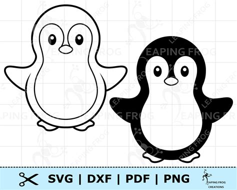 Pinguin SVG. PNG. Cricut Silhouette Schnittdateien lagend. | Etsy