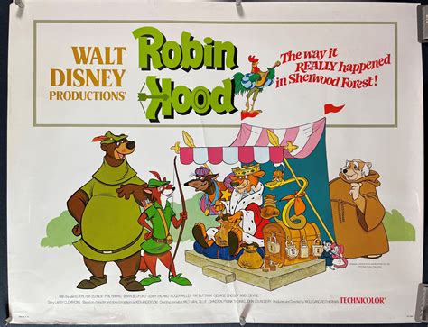 ROBIN HOOD, Original Vintage Walt Disney Cartoon Poster - Original Vintage Movie Posters