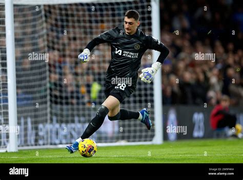 Chelsea goalkeeper Djordje Petrovic during the Premier League match at Stamford Bridge, London ...