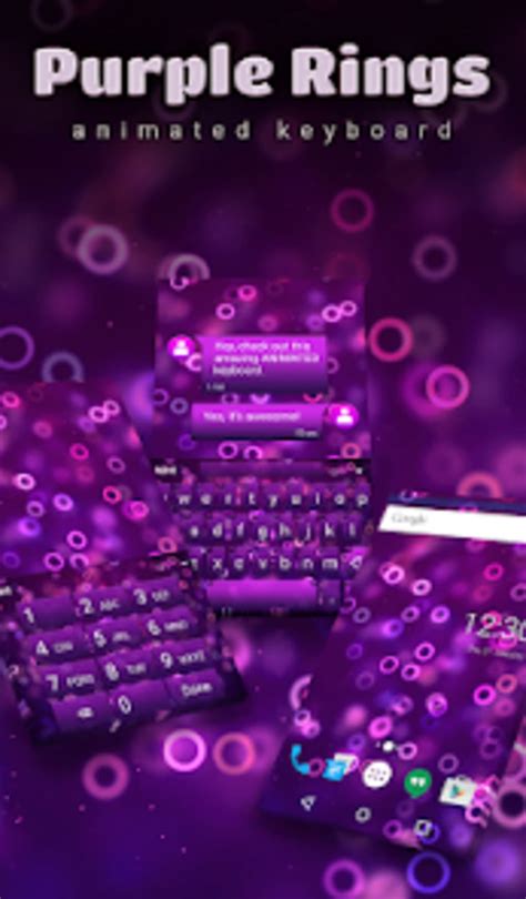 Android 용 Purple Rings Animated Keyboard - 다운로드