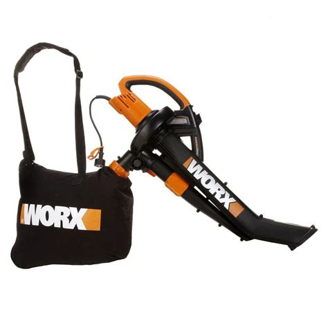 Worx 210 mph 350 CFM Electric Vac Mulcher Blower-WG500 at The Home ...