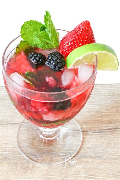 Double Berry Coconut Rum Mojito - Desserts Required