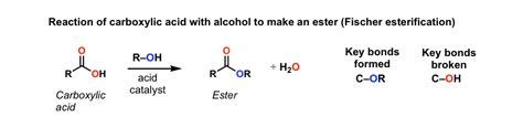 Conversion of carboxylic acids to esters using acid and alcohols (Fischer Esterification ...