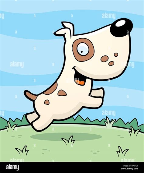 A happy cartoon dog jumping and smiling Stock Vector Image & Art - Alamy