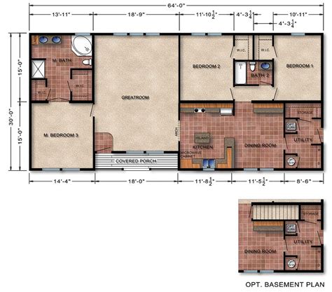 Michigan Modular Home Floor Plan 186-like | Modular home plans, Modular home floor plans ...