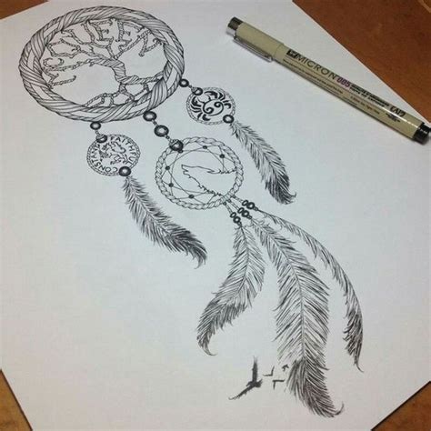 Dream Catcher Tree Sketch | Tatouage original, Tatouage attrape reve, Tatouage dreamcatcher