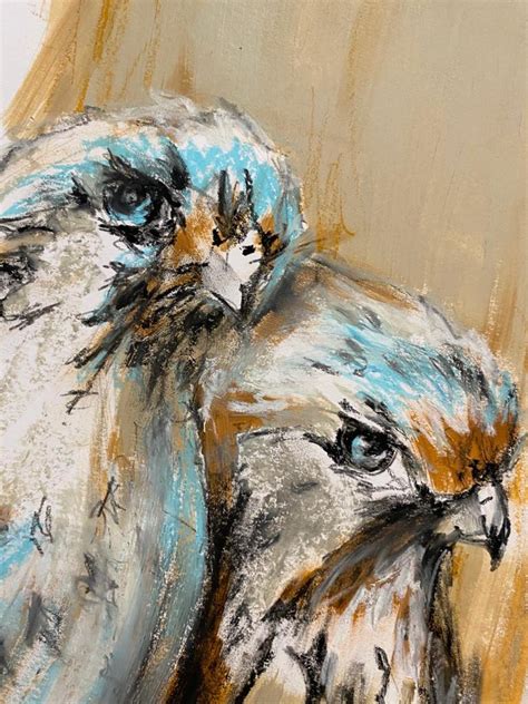 TOTEM FALCON Painting by Lara Zhuravska - Jose Art Gallery