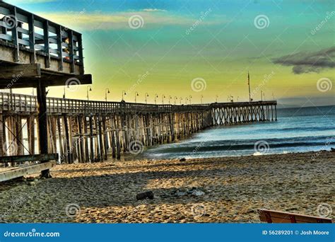 Ventura Pier stock image. Image of water, ventura, california - 56289201