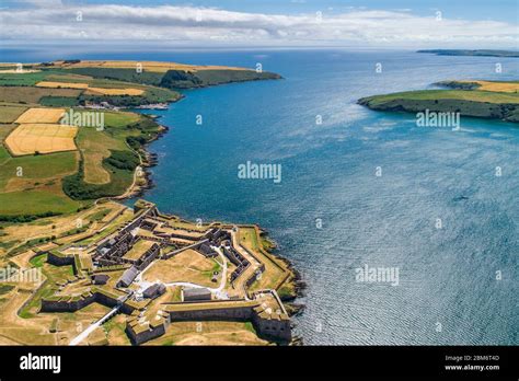 Aerial view of Charles Fort and coastline, Summer Cove, on Kinsale ...