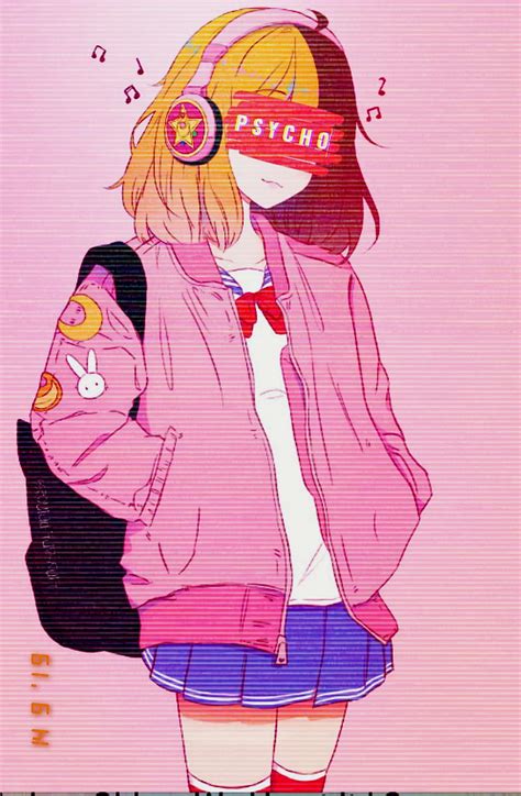 1366x768px, 720P free download | Psycho Vapor Girl, anime, vaporwave, HD phone wallpaper | Peakpx