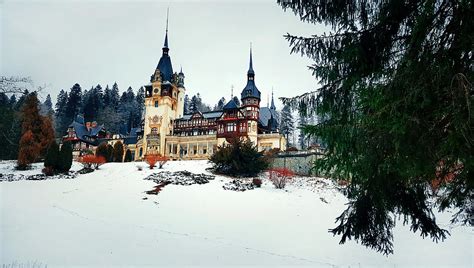 Peles Castle winter Poster music Painting by Patel Reece | Fine Art America