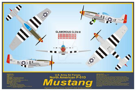 North American P-51D Mustang, Chuck Yeager Print by sfreeman421 on DeviantArt