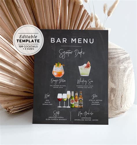 Bar Menu Design