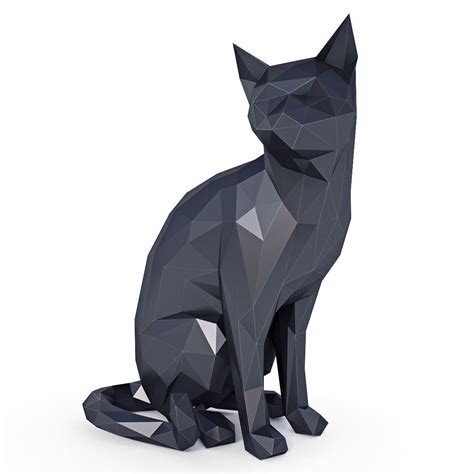 3D model Cat Low Poly v2 VR / AR / low-poly | CGTrader