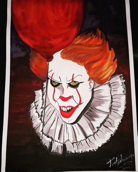 Penny wise, the Clown - Watercolor Painting in 2020 | Painting, Watercolor paintings, Art