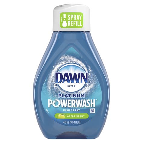 Dawn Platinum Powerwash Dish Spray, Dish Soap, Apple Scent refill, 16 ...