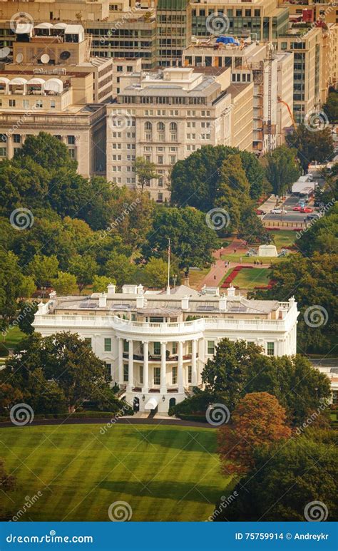 The White House Aerial View in Washington, DC Stock Photo - Image of ...