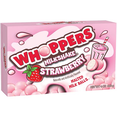 Whoppers Milkshake Malted Milk Balls, Strawberry, 4 oz (113 g)