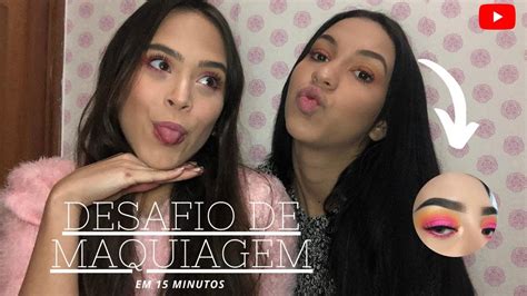 DESAFIO DE MAQUIAGEM COM MINHA AMIGA - YouTube