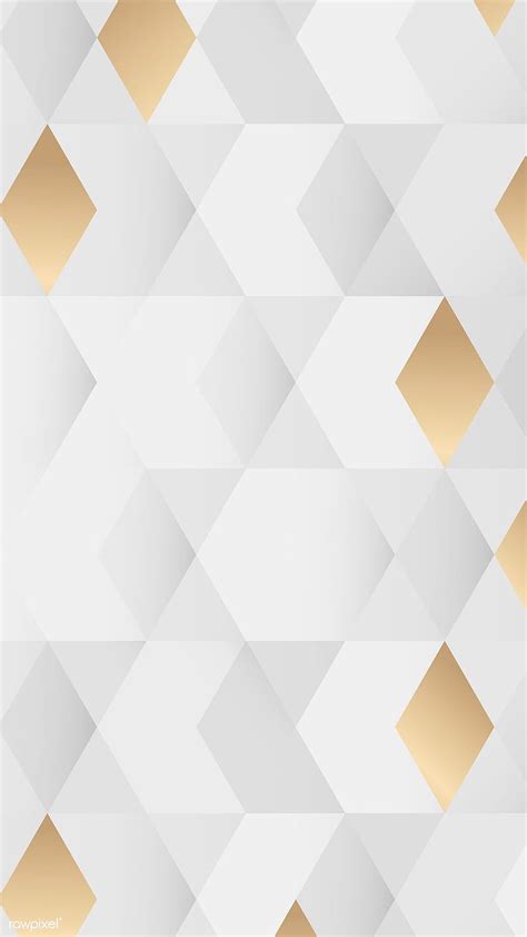 1080P Free download | premium vector of White and gold geometric pattern background mobile phone ...