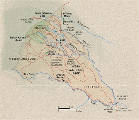 Meru National Park reference map in Kenya | Expert Africa