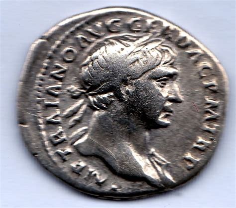 Roman Empire – AR denarius of Trajan, 98-117 A.D., victory over the Dacians. - Catawiki