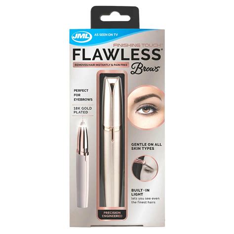 JML Finishing Touch Flawless Brows Eyebrow Shaper Hair Remover Pain ...