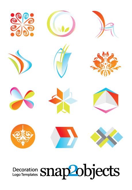 Free Decoration Logo Template Vector Icons