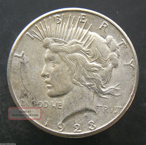 1923 - S Peace Liberty Silver One Dollar Coin