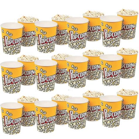 Popcorn Cups - Pack Of 24 - Disposable Popcorn Paper Cups - Walmart.com