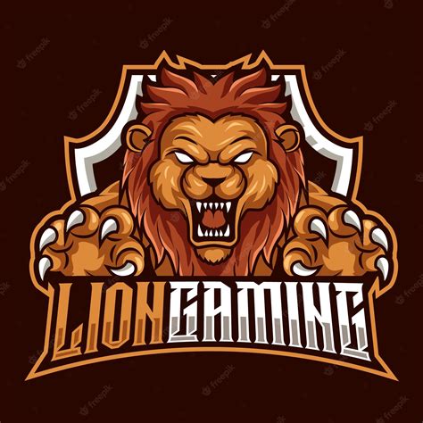 Premium Vector | Lion angry mascot gaming sport logo