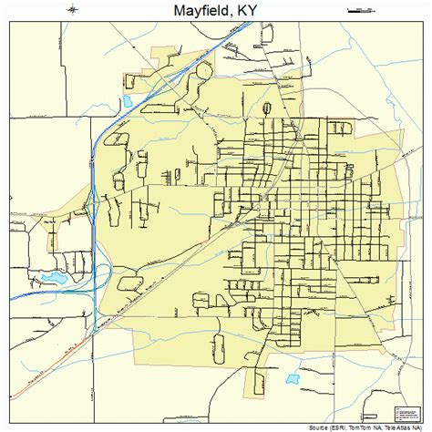 Mayfield Kentucky Street Map 2150898