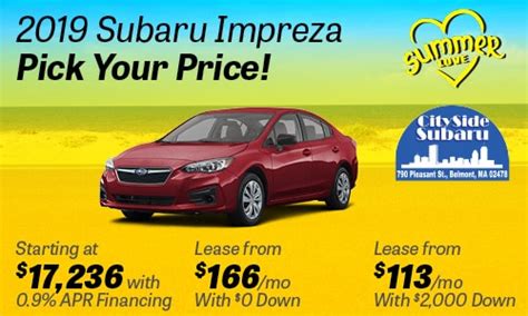 New Subaru Vehicle Offers at Cityside Subaru | Cityside Subaru