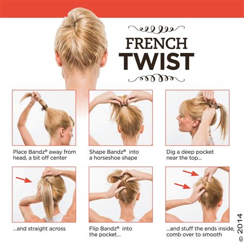 Printable instructions for the French Twist. | French twist hair, Long ...