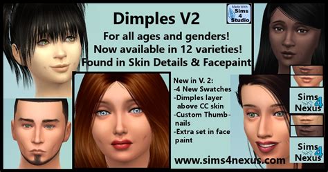 Dimples -Original Content- | Sims 4 Nexus